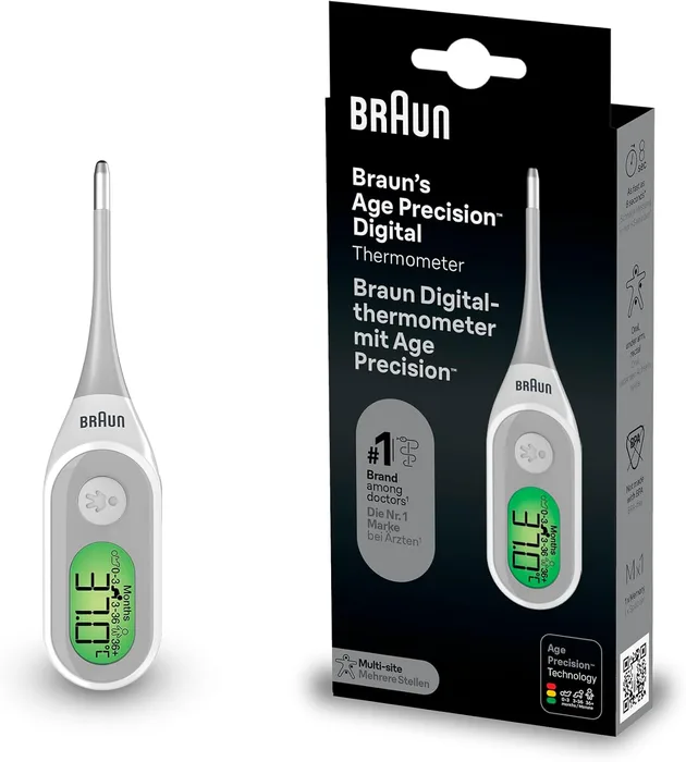 Braun Age Precision Termometro Digitale Multisito Orale Rettale Ascellare