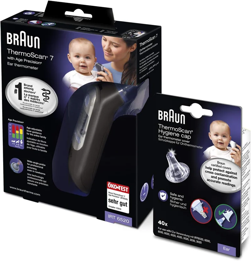 Termometro Braun ThermoScan 7 auricolare con display digitale