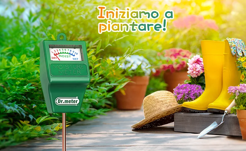 Dr.meter Igrometro Piante 27cm Misuratore Umidità Terreno Suolo Bestseller