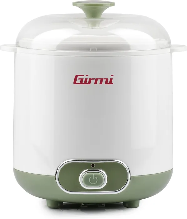 Girmi YG02 Yogurtiera Yogurt Greco 1.5L 2 Contenitori Coperchio Trasparente