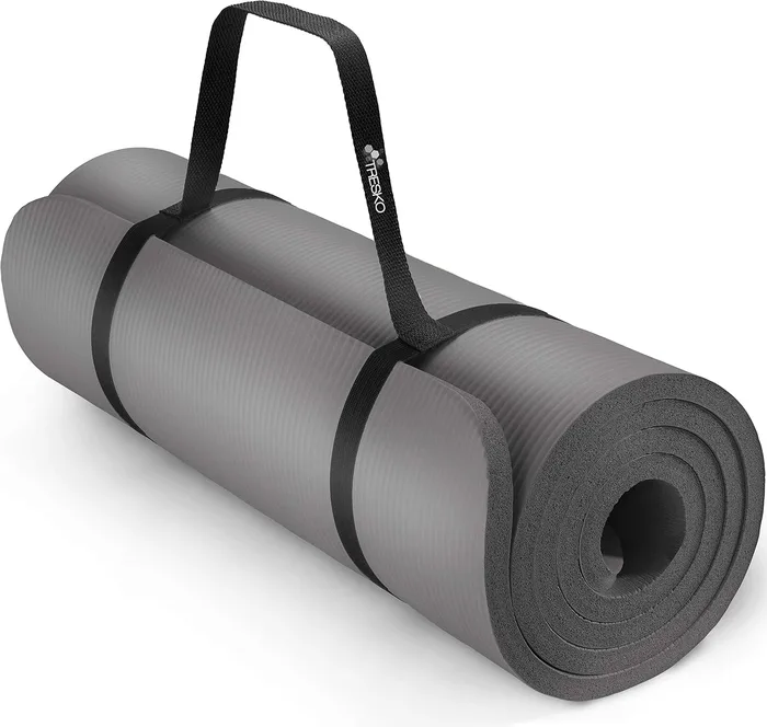 TRESKO Tappetino Yoga 185x60cm e 190x100cm NBR Pilates Fitness Aerobica