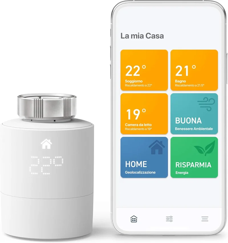 Valvola termostatica smart wifi installata su termosifone