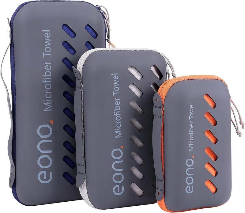Eono Asciugamano Microfibra Spiaggia Super Assorbente Compatto Sport Viaggio Palestra