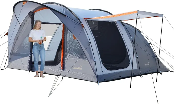 Skandika Egersund Sleeper Protect Tenda 3/5/7XL Persone Pavimento Cucito Cabina Notte Nera