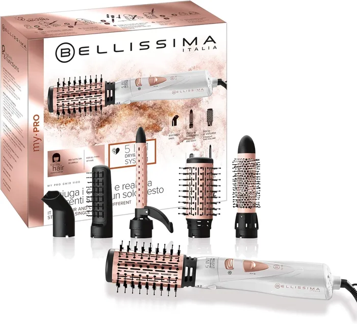 Imetec Bellissima GH18 1100 Spazzola Aria Calda 5 in 1 Ceramica