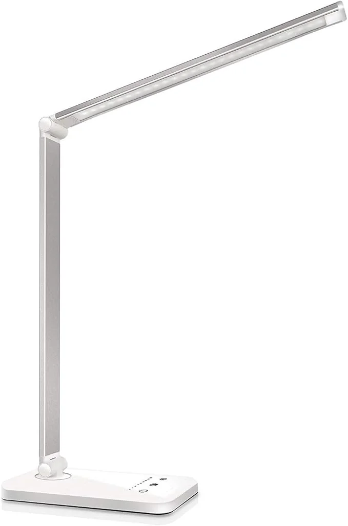 oxylops Lampada da Scrivania LED Touch Pieghevole Cameretta Ufficio Porta USB