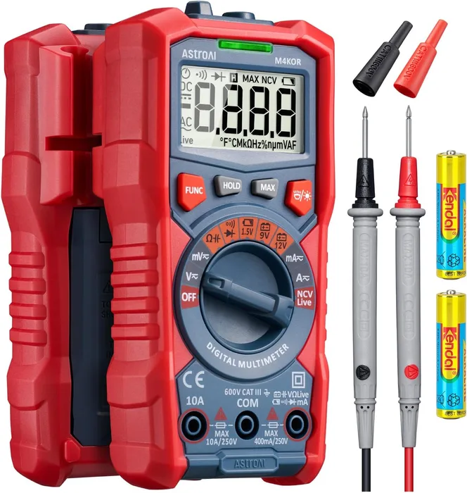 AstroAI Multimetro Digitale Professionale TRMS 4000 Conta NCV Tester