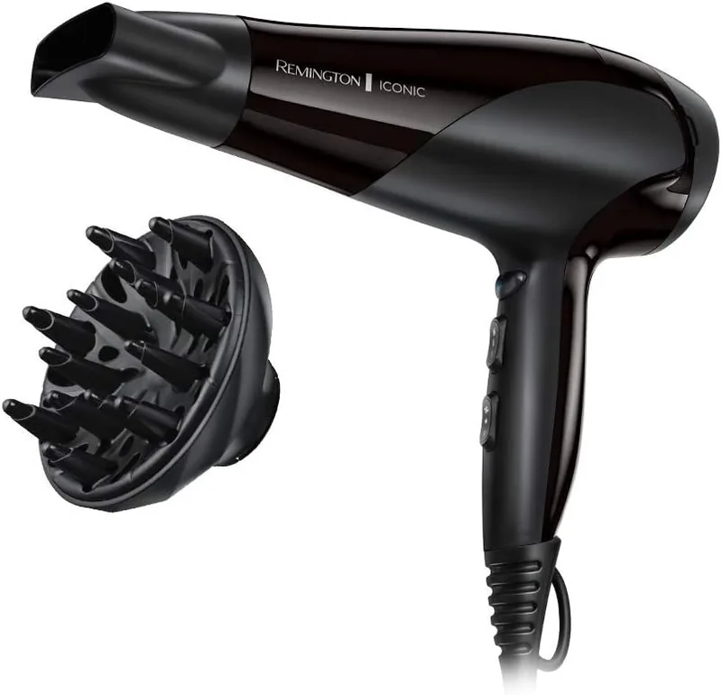 Remington Asciugacapelli 2200W Leggero Ionico 3 Riscaldamento 2 Velocità