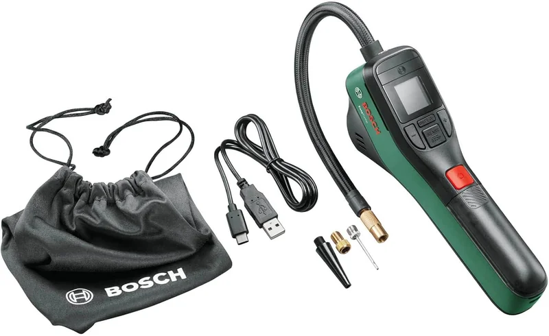 Bosch EasyPump Minipompa Elettrica USB-C 150 PSI Auto Stop LED