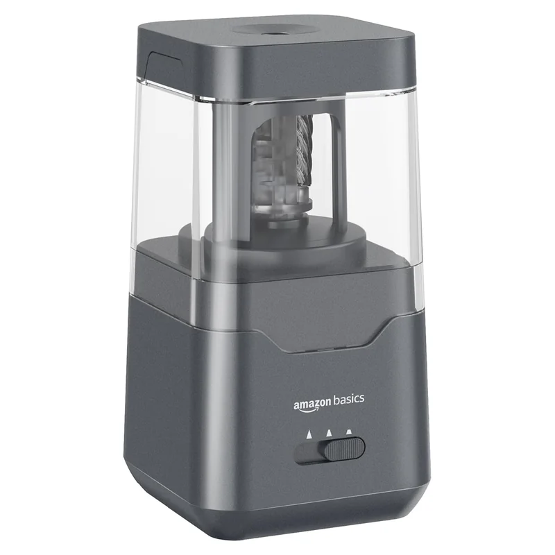 Amazon Basics Temperamatite Elettrico Portatile Lama Spirale Auto-stop USB