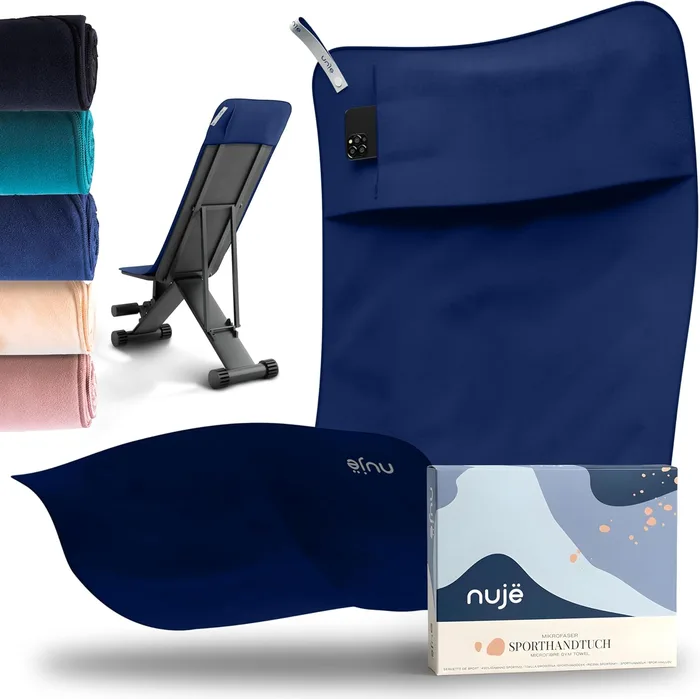 Fitness Asciugamano Microfibra Tasca Confezione Regalo Sport Palestra Extra Grande