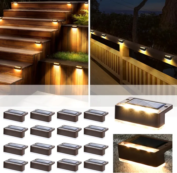 Solpex Luci Solari Recinzioni 6 LED Impermeabili Energia Solare Set