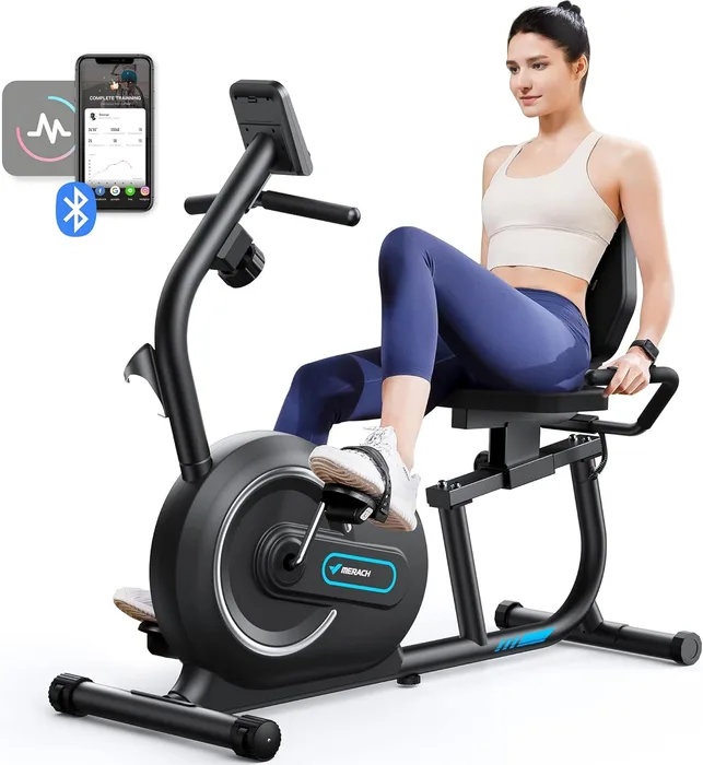MERACH Recumbent Bike Magnetica Display LCD