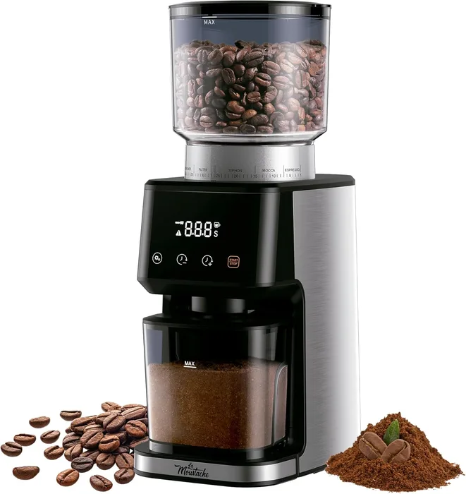 La Moustache Macinacaffè 51 Livelli Macinatura Conico 165W Pro Inox