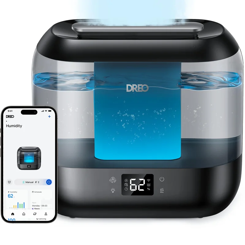 DREO Umidificatore Smart 4L Top-Fill Diffusore Olio Luce Notturna 32h