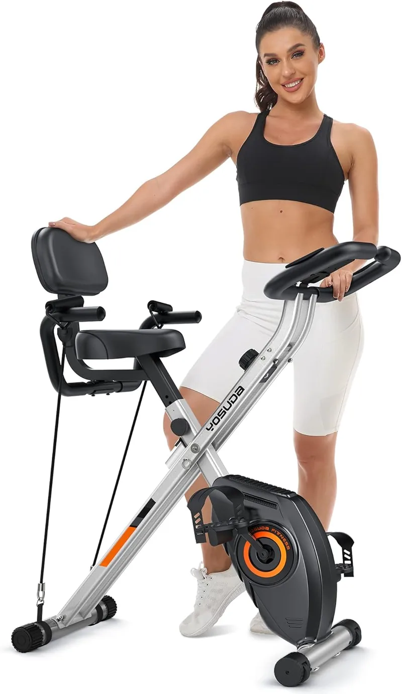 YOSUDA Cyclette Pieghevole Salvaspazio con Resistenza