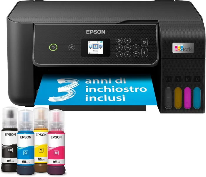 Epson EcoTank ET-2870 Stampante Serbatoi Inchiostro 3 Anni Inclusi WiFi