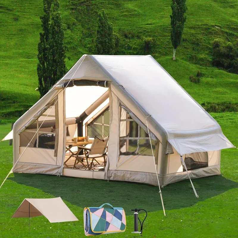 UNP Tenda Cabina Portatile 4-8 Persone Impermeabile Facile Montaggio Antipioggia