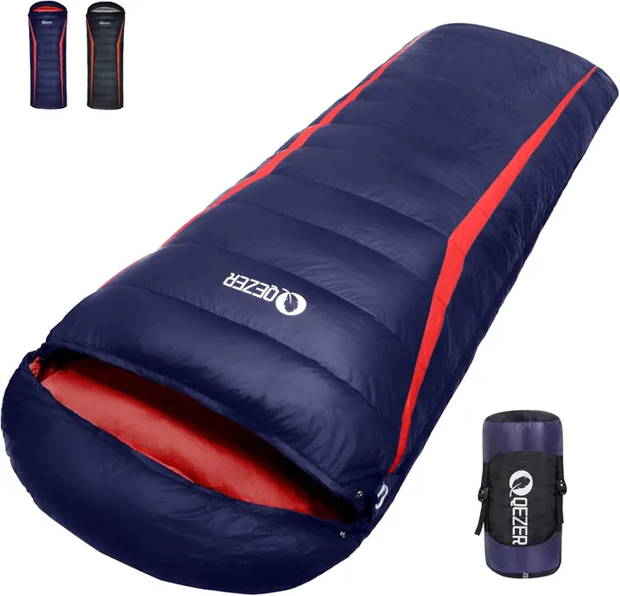 Sacco a Pelo Piuma Ultraleggero 12°C a -8°C Adulti Bambino Campeggio Trekking