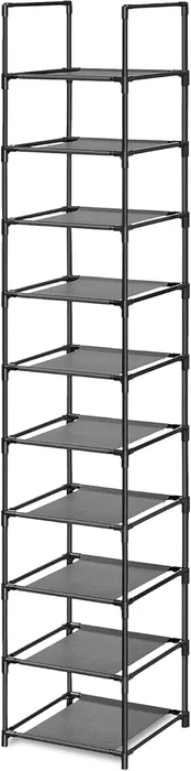 edihome Scarpiera Slim 10 Livelli 33x33x173cm Verticale Plastica
