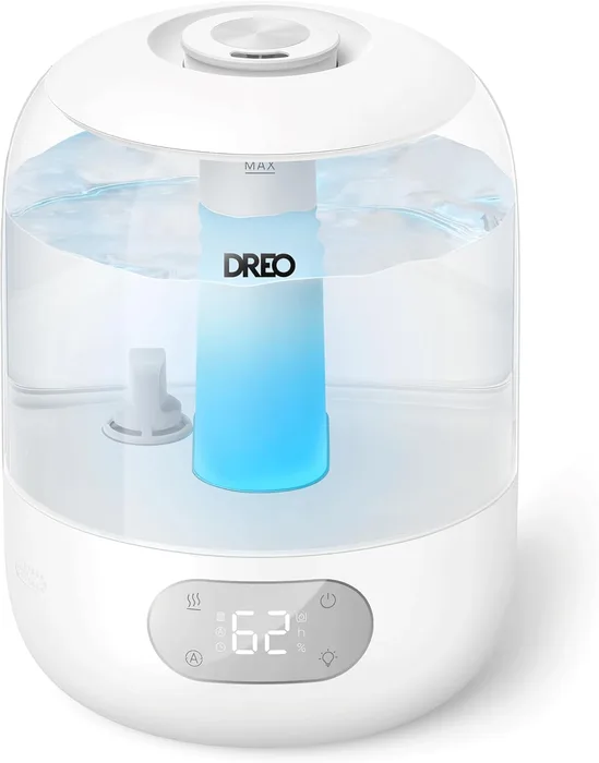 DREO 3L Umidificatore Bambini Silenzioso 26dB Ultrasuoni Nebbia Fresca 360° 30h
