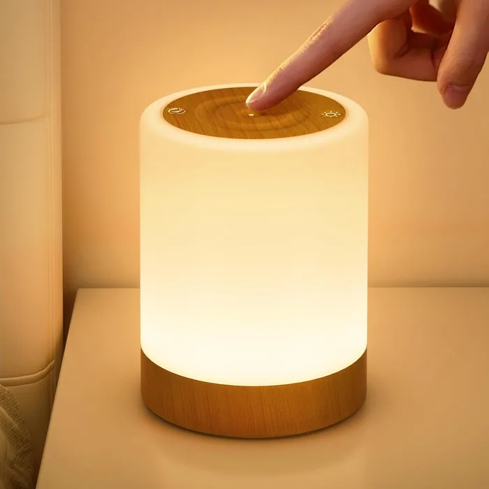 Lampada Comodino Senza Fili Touch Dimmerabile 256 RGB 5 Modalità USB Ricaricabile