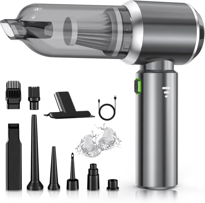 Aspirabriciole 26000Pa Brushless Aspirapolvere Auto Casa Mini Potente
