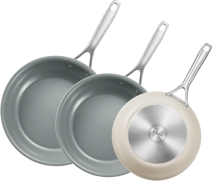 BLAZANT Padella Ceramica Induzione Antiaderente Senza PTFE PFOA Manico Acciaio Pressofuso