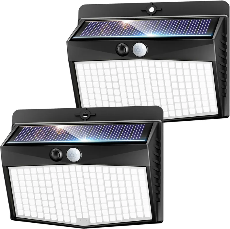 nifipy Luce Solare 168 LED Faretto Sensore Movimento IP65 3 Modalità