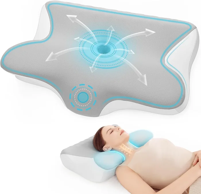 Cuscino Cervicale Ortopedico 2 in 1 Supporto Collo Spalle Doppia Altezza