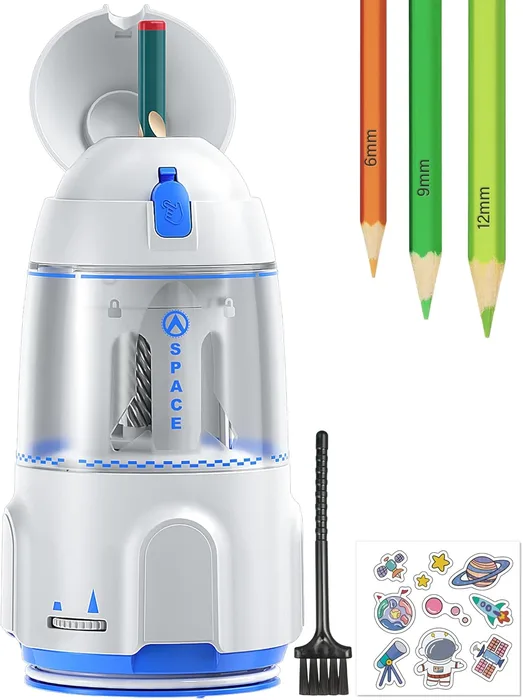 Temperamatite Elettrico Automatico Ricaricabile Serbatoio Matite 7-12mm Bambini