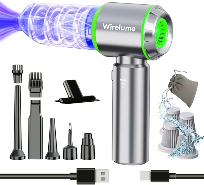 Aspirabriciole Senza Fili 22000Pa Motore Brushless Aspiratore Soffiatore
