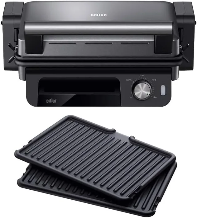 Braun MultiGrill CG5033IGY Bistecchiera Manopola 3 Posizioni Piastre Removibili