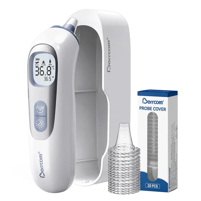 Berrcom Termometro Auricolare Alta Precisione Sonda Preriscaldata Bambini