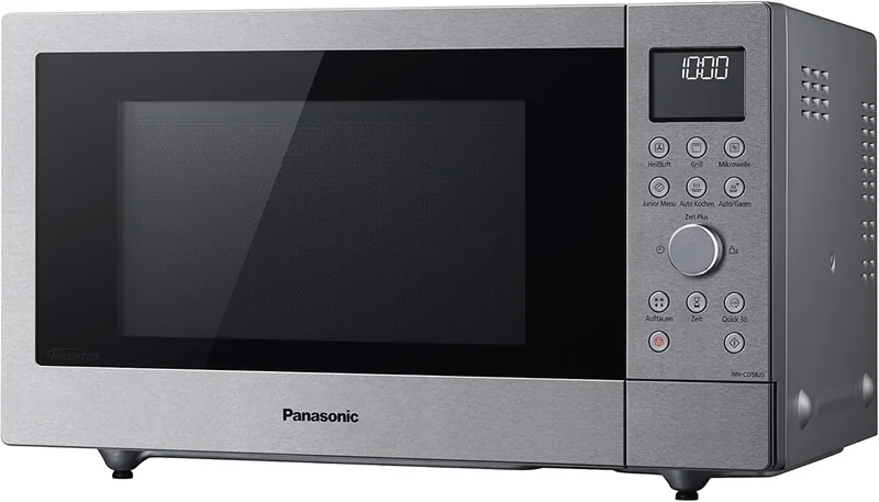 Microonde combinato Panasonic con friggitrice ad aria su piano cucina