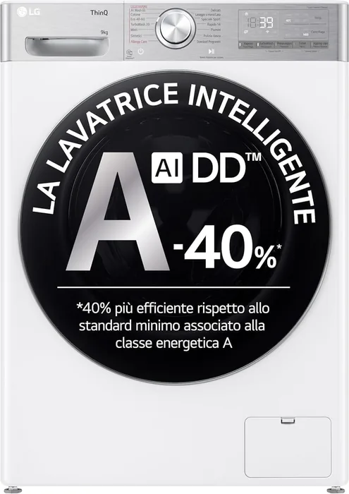 LG F4R9009TPWC AI DD lavatrice premium 9kg classe A -40 1400 giri motore Direct Drive
