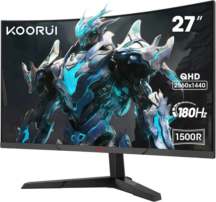 KOORUI monitor gaming 27 pollici curvo QHD 1440p 180Hz 1ms VA pannello DCI-P3 USB-C input ultra sottile sweet spot 2026 best-buy categoria