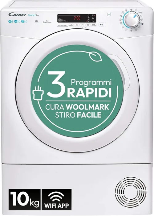 Candy Smart Pro asciugatrice 10 kg pompa di calore WiFi controllo app A++ best value famiglia