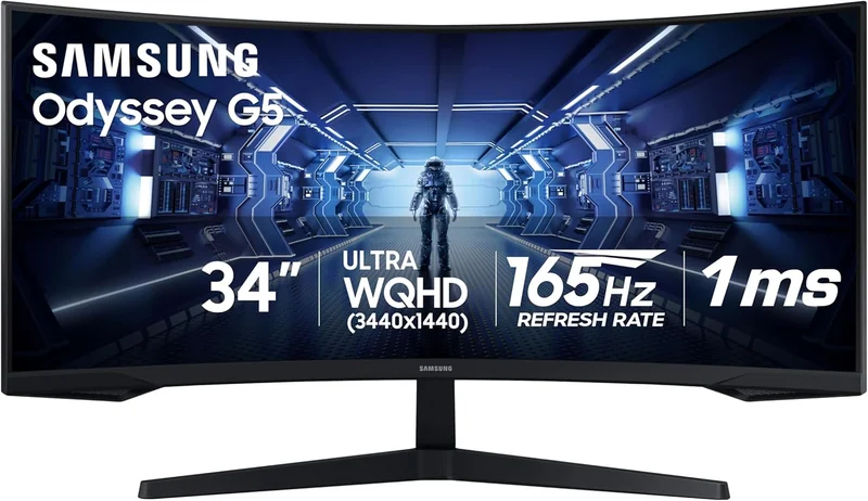 Samsung Odyssey G5 34 monitor curvo ultrawide WQHD 165Hz