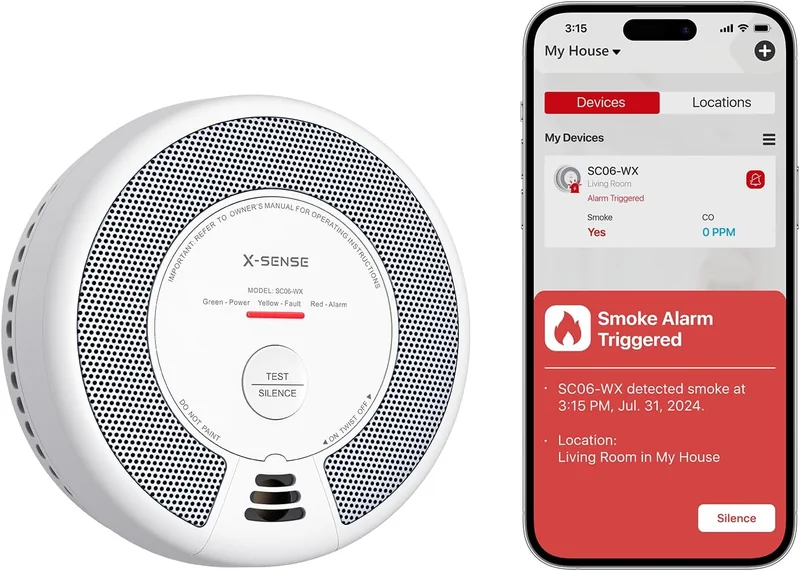X-Sense Wi-Fi Rilevatore Fumo + Monossido