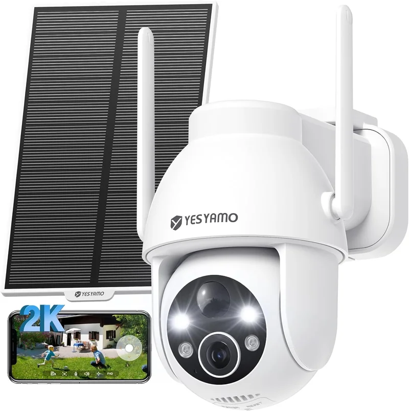 Telecamera esterna WiFi montata su muro di casa